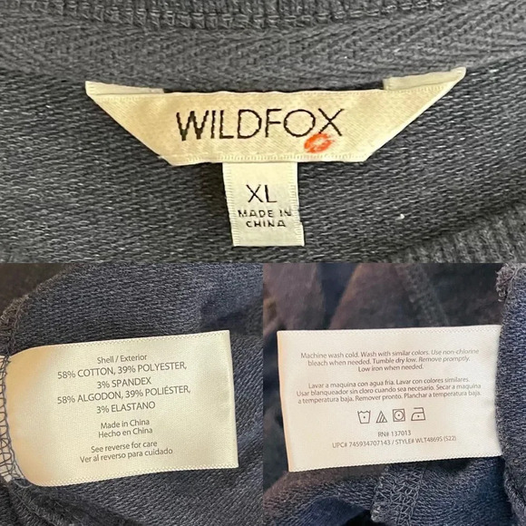 Wildfox | Sweatshirt Crewneck Social Long Sleeve Side Slits Soft Stretch - Picture 8 of 8